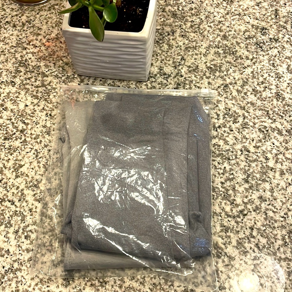 To brand new pairs of leggings.